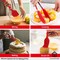 5 Pieces Silicone Spatula Set Red High Heat Resistant Non Stick Bakery Flexible BPA Free Dishwasher Safe Kitchen Utensils Bakeware Cookware Baking Mixing One-piece Seamless Spatula Set